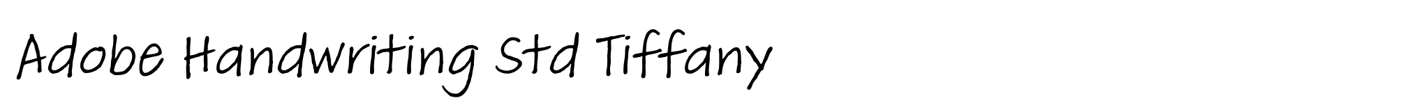 Adobe Handwriting Std Tiffany image